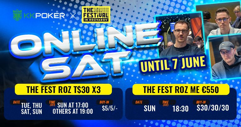 Last Chances to Qualify Online for The Festival Rozvadov on KKPoker