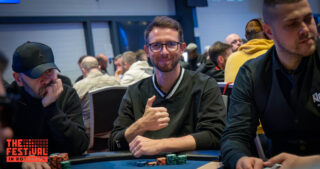 Ugnius Vestertas playing the Main Event Day 2 at The Festival Rozvadov