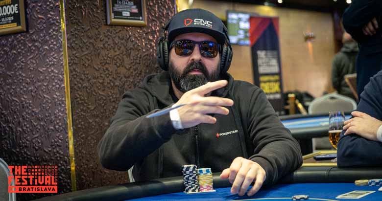 Christian Kempf playing the Bratislava Deepstack Day 1 at The Festival Bratislava