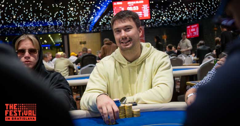 Table Vitalii Shcherba playing the Bratislava Deepstack Final at The Festival Bratislava