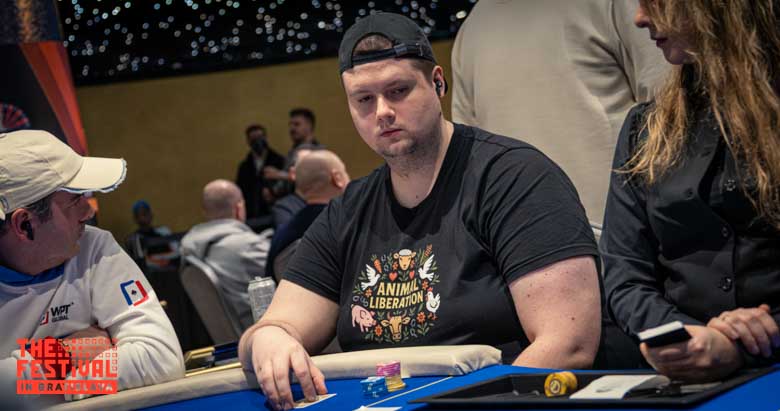 Reinhard Lukas Faltejsek playing the Main Event Day 1C at The Festival Bratislava