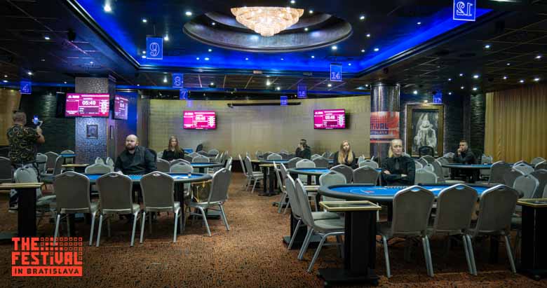 Poker action during the Main Event Day 1G at The Festival Bratislava