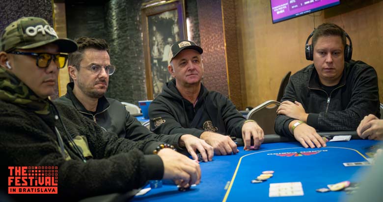 Poker action during the Main Event Day 1G at The Festival Bratislava