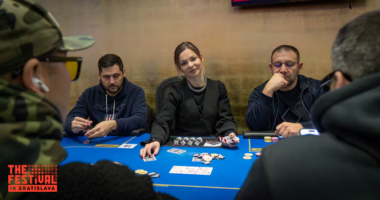Poker action during the Main Event Day 1G at The Festival Bratislava