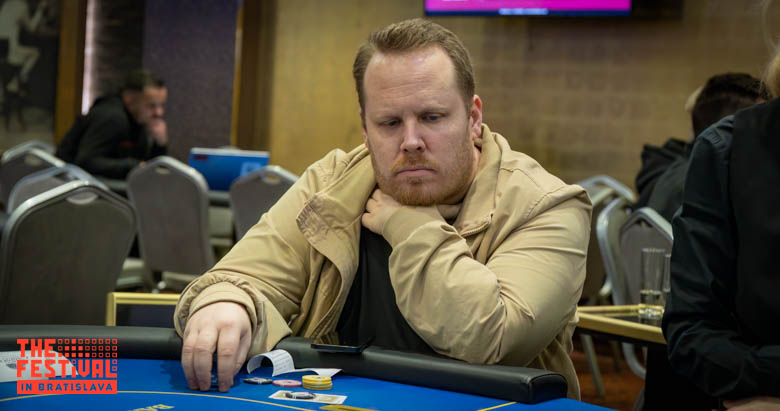 Balazs Gergely Biri playing the Main Event Day 1G at The Festival Bratislava