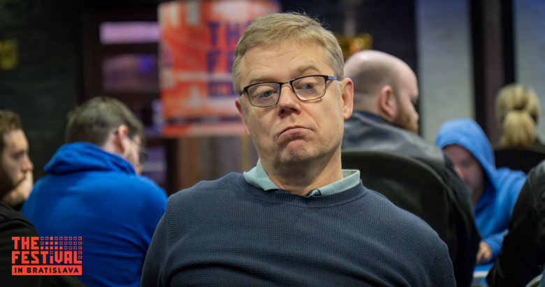Jarmo Juhani Salonen playing the Main Event Day 1G at The Festival Bratislava