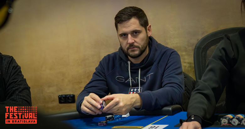 Miklos Mark Bottyan playing the Main Event Day 1G at The Festival Bratislava