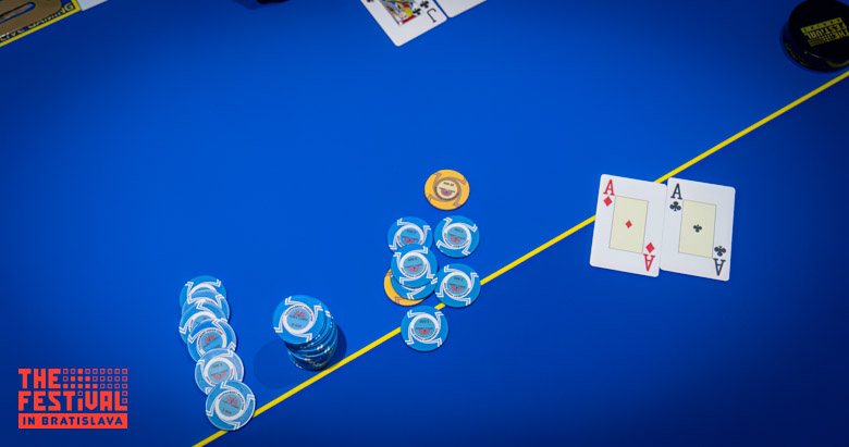Poker action during the Main Event Day 2 at The Festival Bratislava