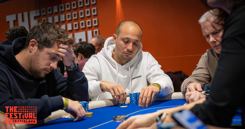 Denis Ahmedi playing the Main Event Day 2 at The Festival Bratislava