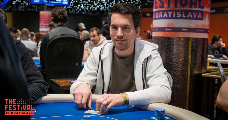 Dwayne Jeremy Maxim Sluis playing the Main Event Day 2 at The Festival Bratislava