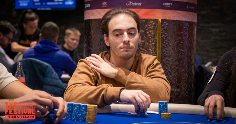 Federico Bileddo playing the Main Event Day 2 at The Festival Bratislava