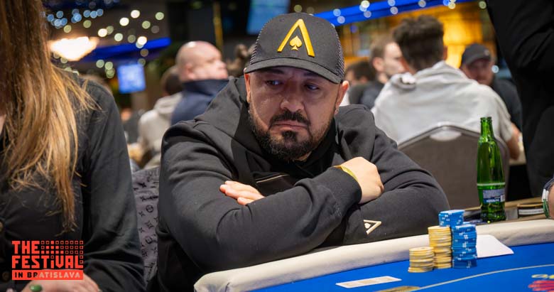 Istvan Lakatos playing the Main Event Day 2 at The Festival Bratislava