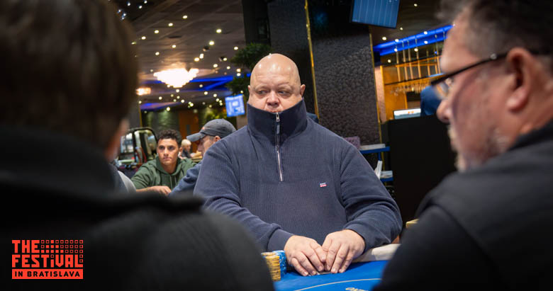 Jari Mika Juhani Maehoenen playing the Main Event Day 2 at The Festival Bratislava