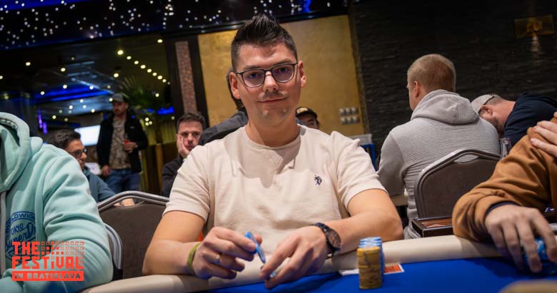 Krystian Piotr Nalepka playing the Main Event Day 2 at The Festival Bratislava