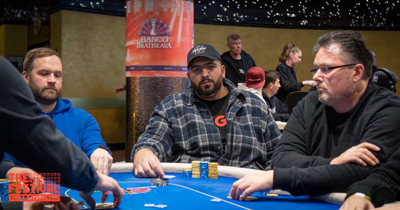 Tibor Balaz playing the Main Event Day 2 at The Festival Bratislava