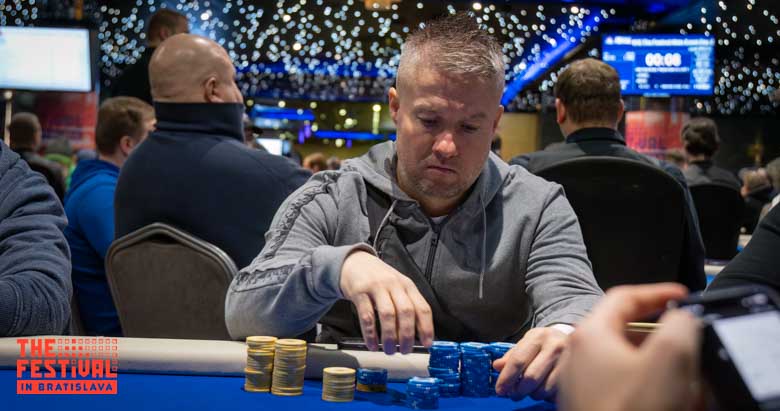 Tomas Chrobak playing the Main Event Day 2 at The Festival Bratislava