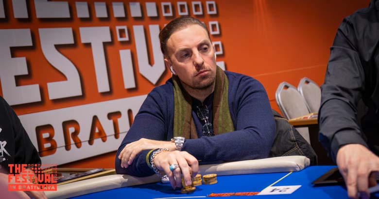 Vincenzo De Donato playing the Main Event Day 2 at The Festival Bratislava