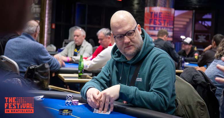 Marc Gork playing the Mixed Games Main Event Torses Day 1B at The Festival Bratislava