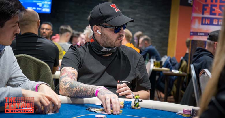 Asterios Kokompelis playing the The Hendon Mob Championship Day 1B at The Festival Bratislava