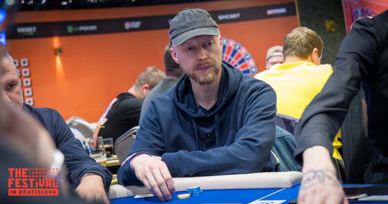Johan Jimmy Daniel Kristensson playing the The Hendon Mob Championship Day 1B at The Festival Bratislava