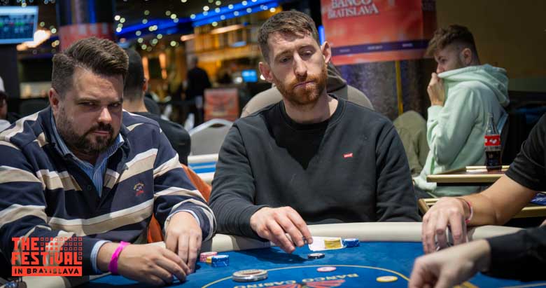 Michael Philip Morrissey playing the The Hendon Mob Championship Day 1B at The Festival Bratislava