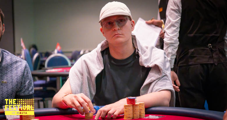 Erik Lars Allan Lindqwist playing the Main Event Day 1A at The Festival Malta