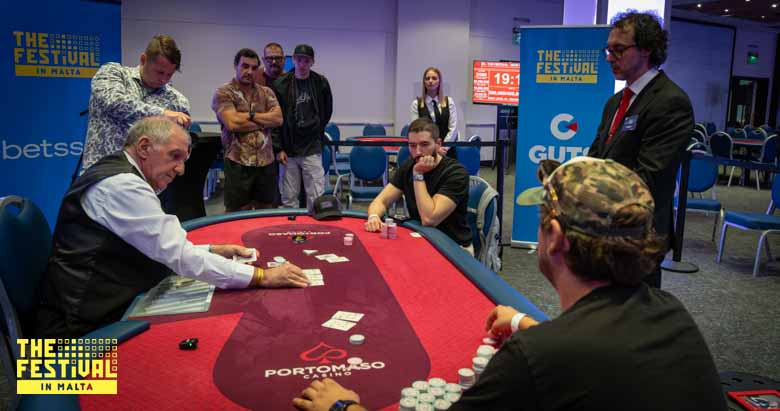 Heads Up Damir Savio playing the Main Event Day 3 at The Festival Malta