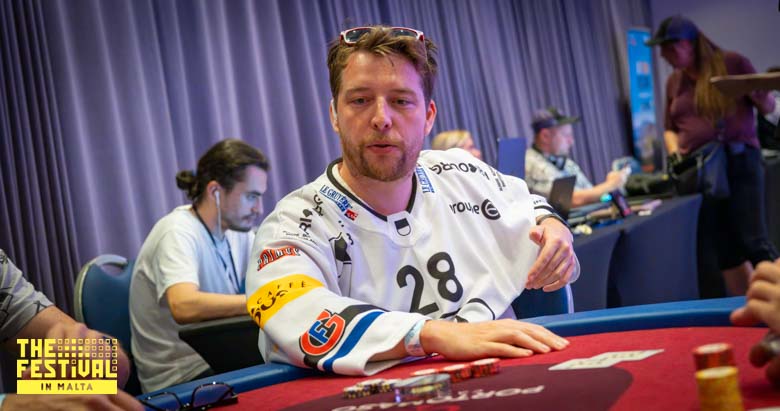 Christophe Stammet playing the Mystery Bounty Day 1A at The Festival Malta