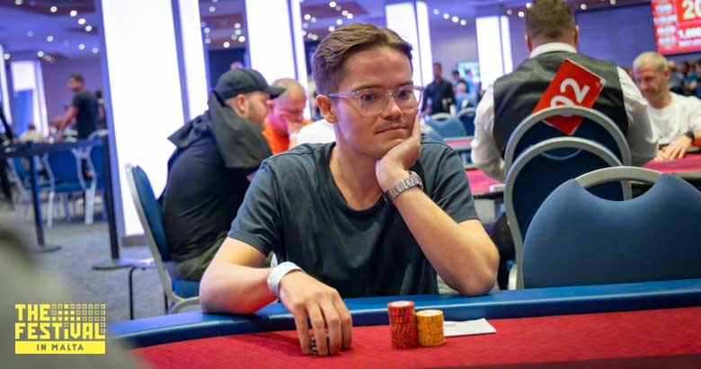 Jonas Byberg Engedal playing the Mystery Bounty Day 1A at The Festival Malta