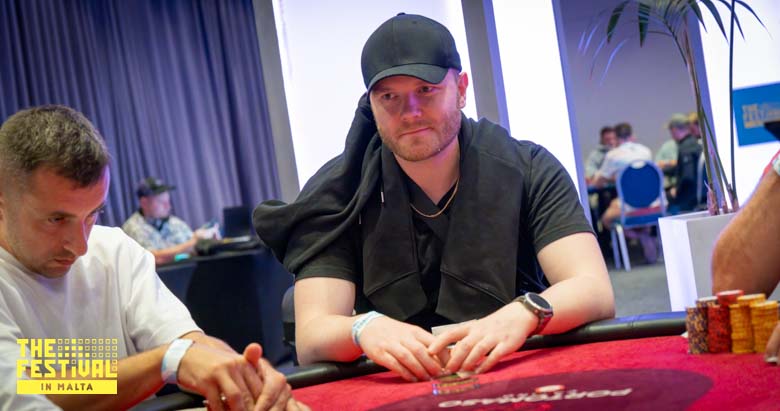 Samuel Petteri Saariaho playing the Mystery Bounty Day 1A at The Festival Malta