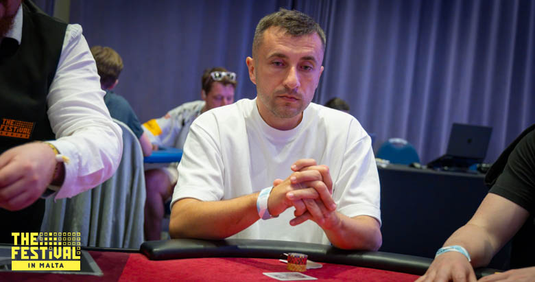 Vitalijs Vojevoda playing the Mystery Bounty Day 1A at The Festival Malta