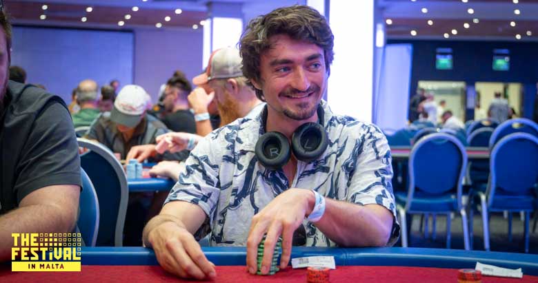 Claudio Benedikt Muller playing the NLH High Roller at The Festival Malta