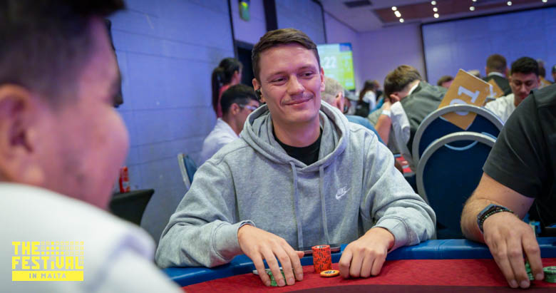 Clement Jacky Bonnant playing the NLH High Roller at The Festival Malta
