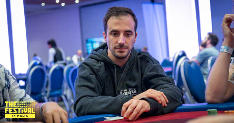 Ivan Furniet Martinez playing the NLH High Roller at The Festival Malta
