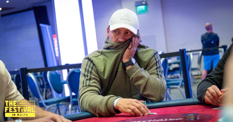 Viktor Ludvig Persson playing the NLH High Roller at The Festival Malta