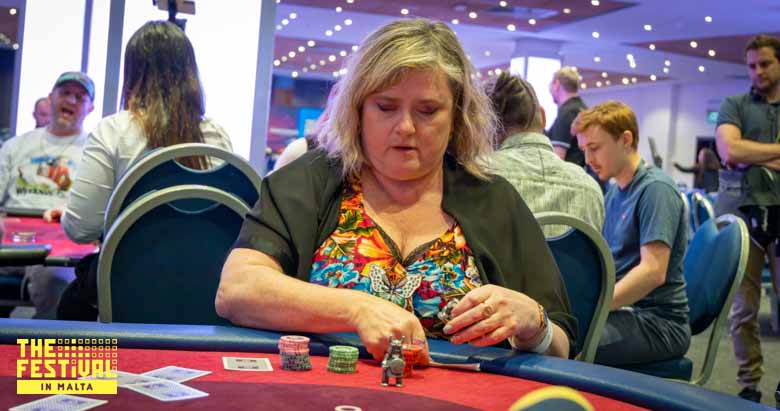 Anne Marie Jiretorn playing the Ofc High Roller Eva at The Festival Malta