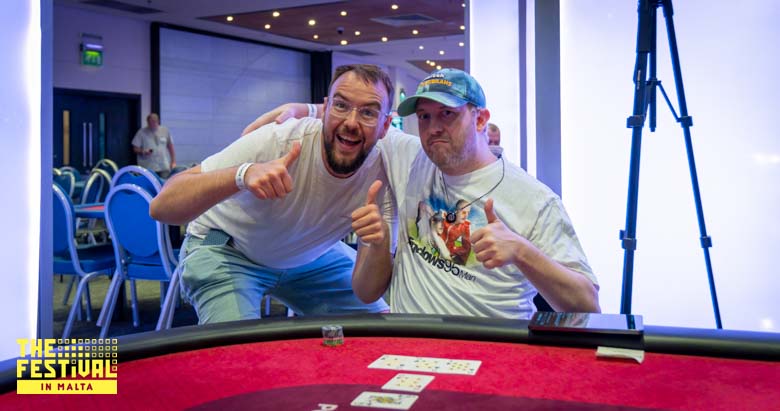 Maurice Kenyon Pokerbrahs playing the Ofc High Roller John Anthony Jacobs Scott James at The Festival Malta