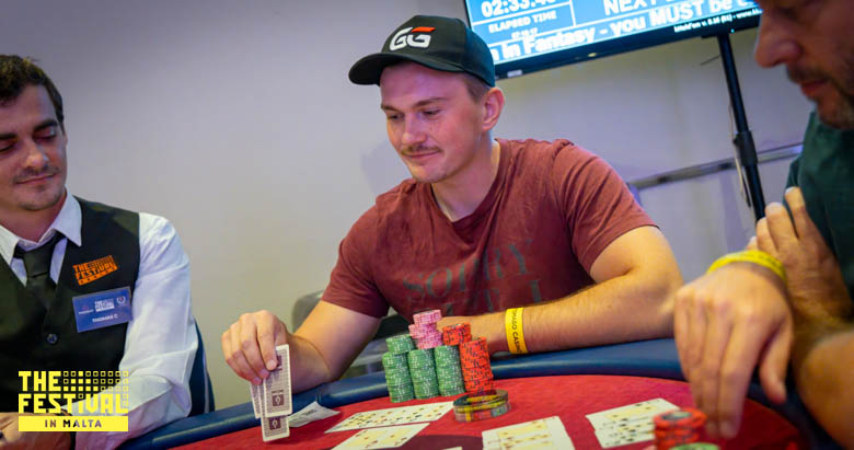Fabian Hagen Bartuschk playing the Open Face Chinese at The Festival Malta