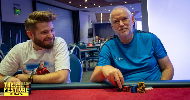Dear Kare Hallamaa playing the Razz Big Bounty Barrie Michael at The Festival Malta