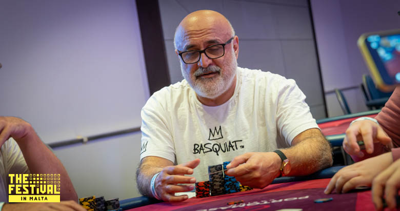 Seyed Ali Sarkeshik playing the Razz Big Bounty at The Festival Malta