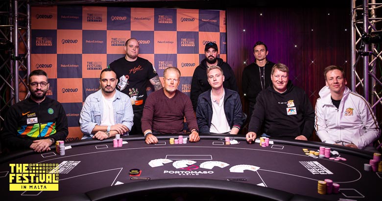 The final table at the Festival Malta, Main event