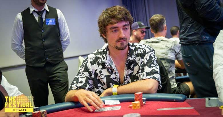 Claudio Benedikt Muller playing the Texas Mystery Bounty Day 1B at The Festival Malta