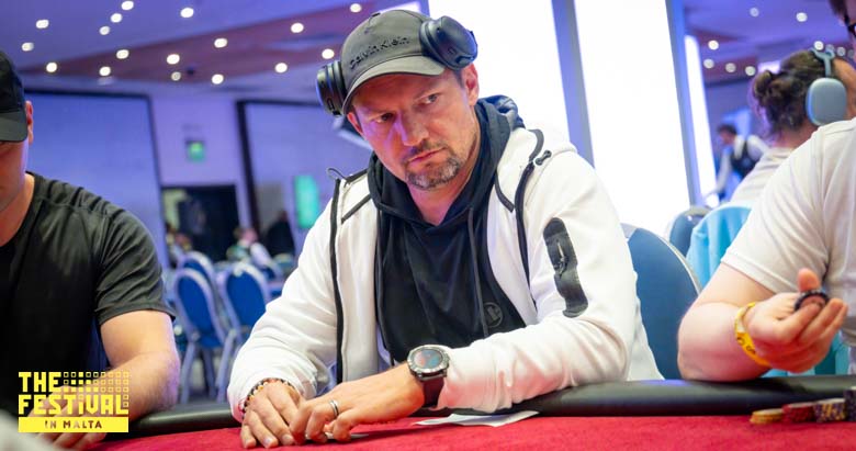 Damian Marcin Kucharski playing the Texas Mystery Bounty Day 1B at The Festival Malta