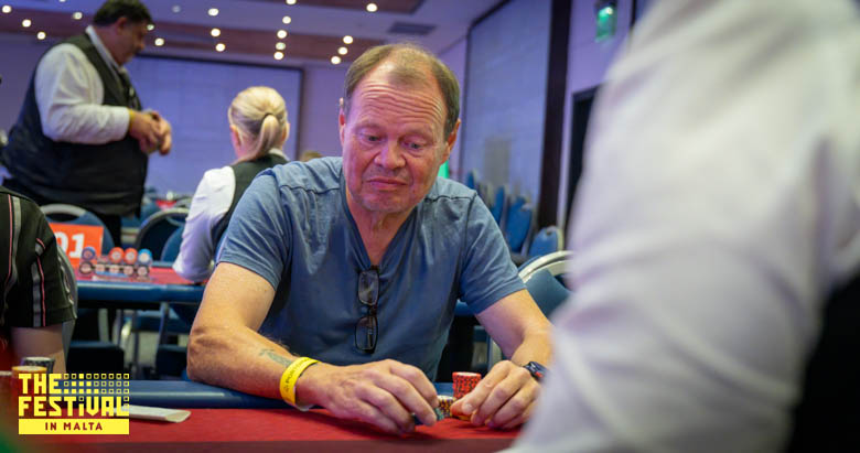Elof Tomas Bratfors playing the Texas Mystery Bounty Day 1B at The Festival Malta