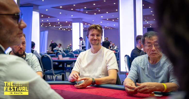 Eskil Reitan Kvamvold playing the Texas Mystery Bounty Day 1B at The Festival Malta