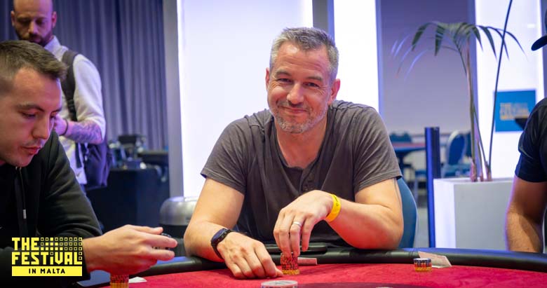 Gregory Maurice Partridge playing the Texas Mystery Bounty Day 1B at The Festival Malta