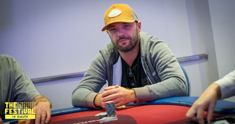 Tobias Bollmann playing the Texas Mystery Bounty Day 1B at The Festival Malta