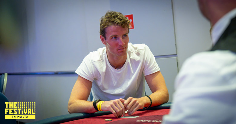 Tom Joseph Gornall playing the Texas Mystery Bounty Day 1B at The Festival Malta