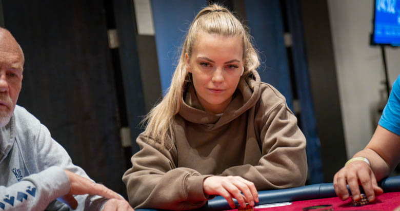Celine Helen Eidsto Nyland playing the The Hendon Mob Championship Day 1A at The Festival Malta
