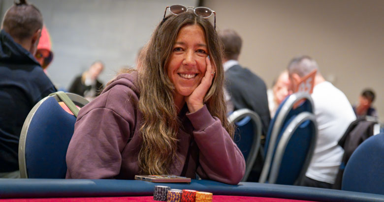 Maria Koutsouki playing the The Hendon Mob Championship Day 1A at The Festival Malta